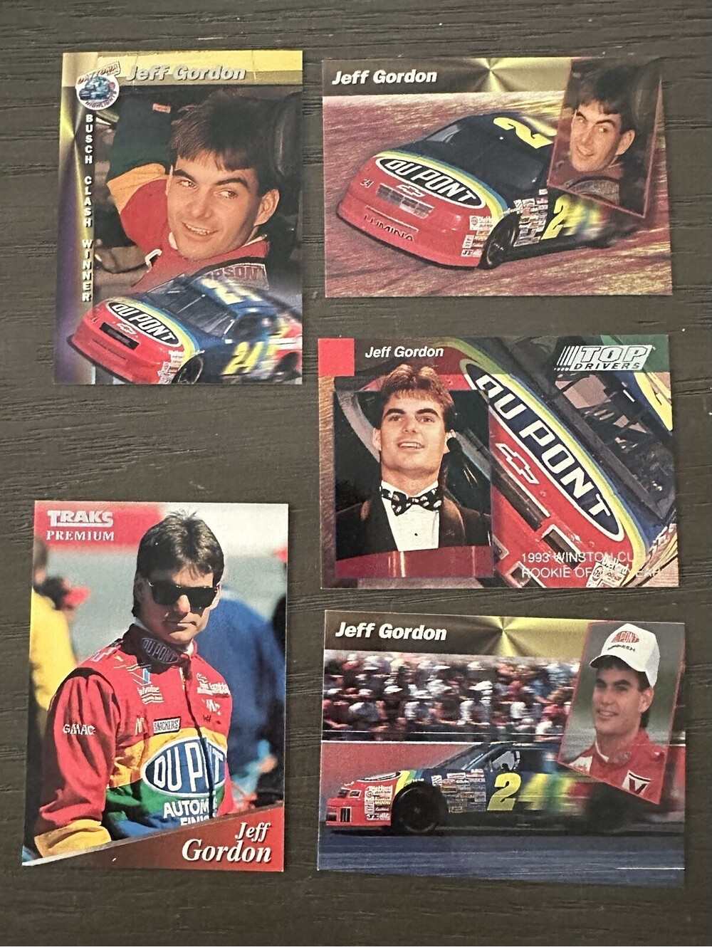 Jeff Gordon Rookie Era Card Lot 5 1994 Power Racing Traks Premium NASCAR